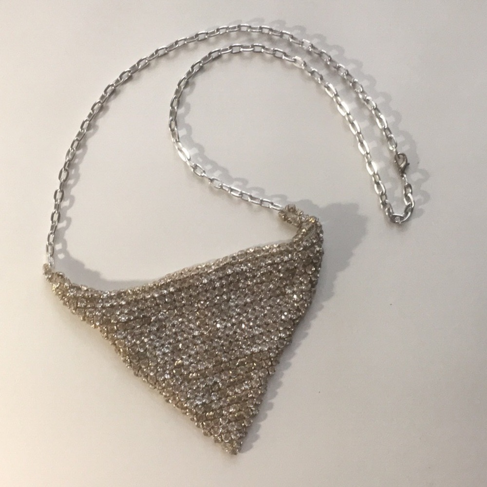 Clear Rhinestone Statement Necklace
